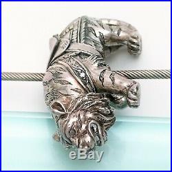 Cazenovia Prowling Tiger Carousel Sterling Silver Ornament Limited Edition