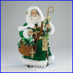 Celtic Blessing Irish Santa with Staff Musical Fabriche Christmas Figurine C7421