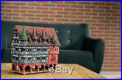 Ceramic house tea light holder Town Hall in Fulda Germany 25 cm Midene handmade