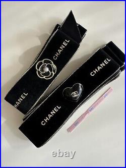 Chanel 2023 Christmas Limited Ribbon & Charms of Camellia & Heart Holiday Black