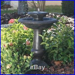 Chatsworth Two-Tier Solar on Demand Fountain Oiled Bronze Finish