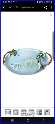 Chickadee Platter Holiday Beginnings by Franz. Perfect for the holidays