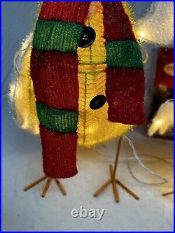 Chicken Family Carolers RARE Holiday Living Light Up Christmas Decor