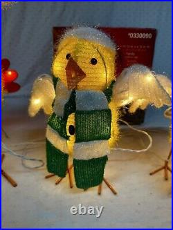 Chicken Family Carolers RARE Holiday Living Light Up Christmas Decor