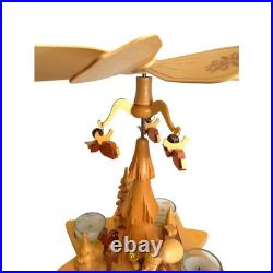 Christian Ulbricht Germany Christmas Pyramid Natural Angels Santa Tealights READ Christian Ulbricht Germany Christmas Pyramid Natural Angels Santa Tealights READ