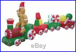 Christmas 14 Ft Santa Candy Cane Gingerbread Train Inflatable Airblown Yard