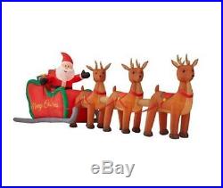 Christmas 16 ft Santa In Sleigh Airblown Inflatable Holiday Decor Lawn Yard New