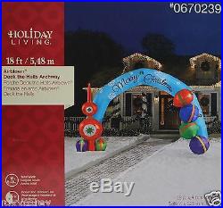 Christmas 18 ft Lighted Deck the Halls Archway Airblown Inflatable NIB