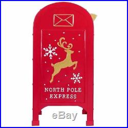 Christmas 23/60cm Letters For Santa North Pole Express Metal Mail Post Box
