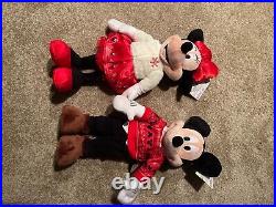 Christmas 26” Disney Door Greeters Mickey & Minnie Plush SET NWT