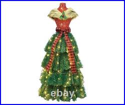 Christmas 4 ft LED Buffalo Check Winter Wonder Lane Pre-Lit Tree Dress Form NIB