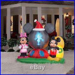 Christmas 6.5' Mickey Mouse Minnie Panoramic Projection Globe Inflatable snow