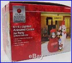 Christmas 6 ft 6 in Lighted Animated Cookie Jar Party Airblown Inflatable NIB