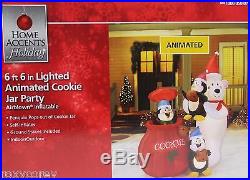 Christmas 6 ft 6 in Lighted Animated Cookie Jar Party Airblown Inflatable NIB