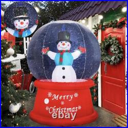 Christmas 6ft Inflatable Snow Globe with Music Snowman Air Blower Bright LED