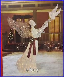 Christmas 74 Lighted Holy Angel Dove Indoor Outdoor Yard Art LED Lighting Decor