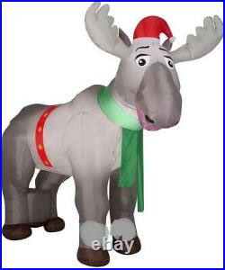 Christmas 8.5 Ft Giant Santa Moose Airblown Inflatable Yard Gemmy