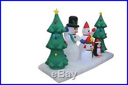 Christmas Air Blown Inflatable Yard Decoration Snowmen Penguin Friend X'mas Tree