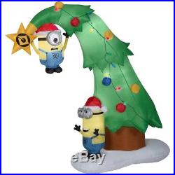 Christmas Airblown Inflatable Minions Decorating A Christmas Tree 6 1/2 ft