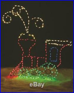 Christmas Animated Lighted Steam Engine Train 5′ Tall Outdoor Holiday Display