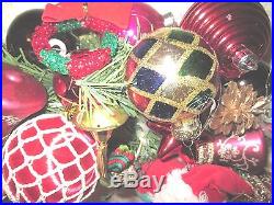 Christmas Ball Ornament Wreath 20 Inch Vintage and New Ornaments