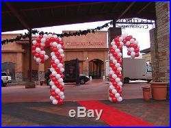 Christmas Balloon Arch & 2 Candy Cane, Use Air Filled Balloons No Helium