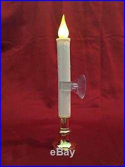 Christmas Candles Candlestick Taper Set of 5 Battery LED Tested Window Holder