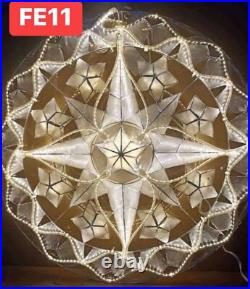 Christmas Capiz Parol LED Lantern Filipino 2024 FE11 size 24 US Seller