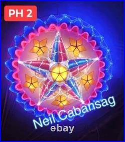 Christmas Capiz Parol LED Lantern Filipino 2024 PH2 size 24 US Seller