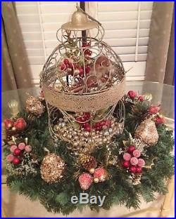 Christmas Center Piece- Advent Wreath Partridge in a Pear Tree One of a Kind