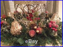 Christmas Center Piece- Advent Wreath Partridge in a Pear Tree One of a Kind