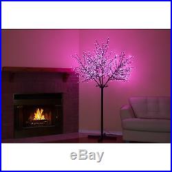 Christmas Cherry Blossom Tree Outdoor Xmas Lighting Decor 600 LED Lights 7 FT