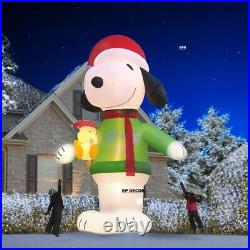 Christmas Colossal 16 Ft Snoopy Woodstock Airblown Inflatable Yard Decor