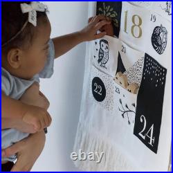 Christmas Countdown Advent Calendar, Fabric, Festive Animals Designs 24 Pocket