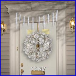 Christmas Crystal Icicles with Cool White LED Lights