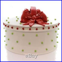 Christmas DRESSED UP CAKE DOME Ceramic Christmas Patience Brewster 830594