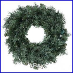 Christmas Decor Pre-Lit 5-Piece Entryway Set With2 Trees, 2 Garlands, Wreath Light