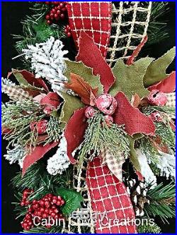 Christmas Decorated Mantel Garland Holiday Swag Country Charm