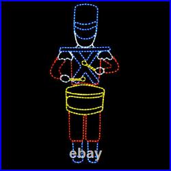 Christmas Decoration Animated Drumming Soldier LED Rope Light Wireframe Outdoor
