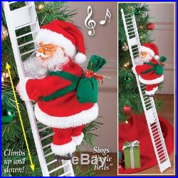 Christmas Decoration Climbing Santa Claus Ladder Xmas Tree Hanging Home Decor