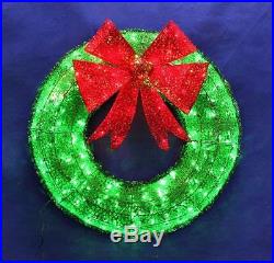Christmas Decoration Lightings LED Wreath Xmas Tree Tinsel Garlands Ornaments