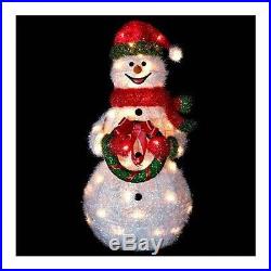 Christmas Decoration Snowman 3 FT Indoor Outdoor Yard Lighted Holiday Ornament