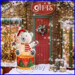 Christmas Decorations Outdoor Yard, Drumming Polar Bear Outdoor Lighted Holiday