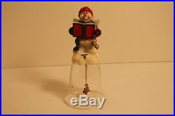 Christmas Dinner Bell Home Trends Holiday Glass Snowman Angel