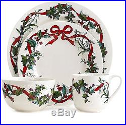 Christmas Dinner Plates Set Holiday Table Decoration Xmas Party Décor 4-piece