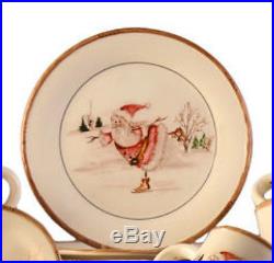 Christmas Dinnerware Set 20ps Winter Holiday Dishes Cup Santa Snowman Reindeer
