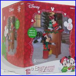 Christmas Disney 7.5 ft Light Up Mickey & Minnie Mouse Piano Airblown Inflatable