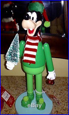 Christmas Disney Mickey, Mini & Goofy Wooden Nutcrackers New With Tags