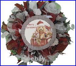 Christmas Dog Wreath, Farmhouse Dog Christmas Wreath, Red Truck Holiday Wreath Christmas Dog Wreath, Farmhouse Dog Christmas Wreath, Red Truck Holiday Wreath