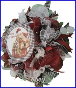Christmas Dog Wreath, Farmhouse Dog Christmas Wreath, Red Truck Holiday Wreath Christmas Dog Wreath, Farmhouse Dog Christmas Wreath, Red Truck Holiday Wreath